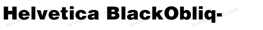 Helvetica BlackObliq字体转换